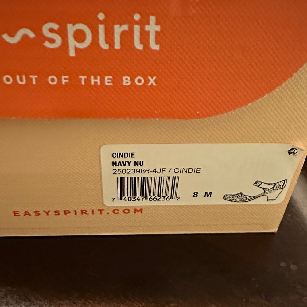 Easy Spirit Women's Dark Blue Cutout Heels - Picture 5 of 5